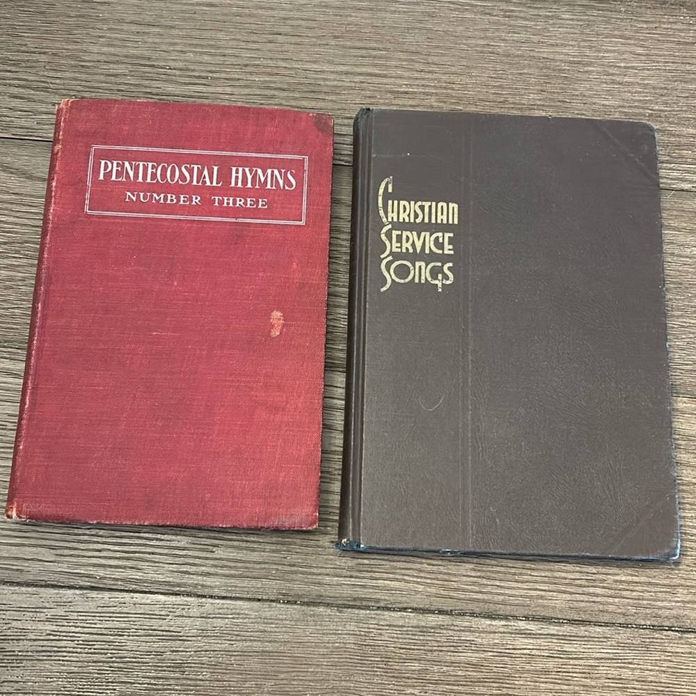 Antique Pentecostal Hymnal 1902 and Christian Service Songs hymnal 1939